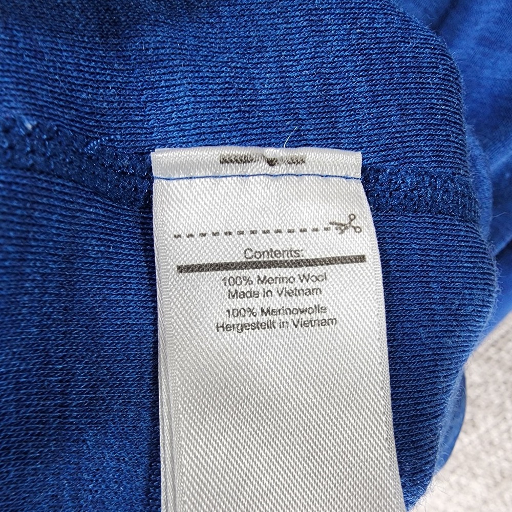 Smartwool Long Sleeve Baselayer Shirt Mens L Blue 100% Merino Wool Tee Top - Picture 12 of 12